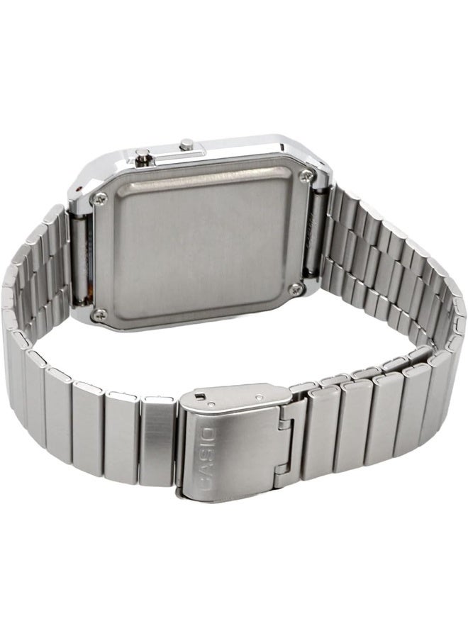 كاسيو ساعة للجنسين بسوار ستانلس ستيل بقرص رقمي - Image 4