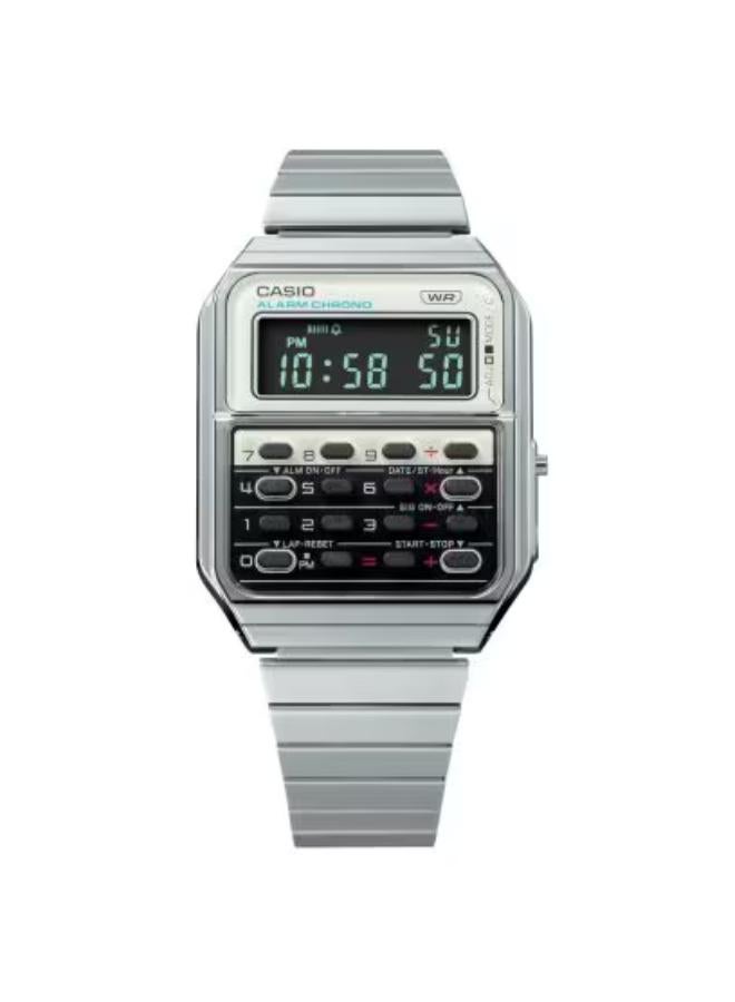 كاسيو ساعة للجنسين بسوار ستانلس ستيل بقرص رقمي - Image 2
