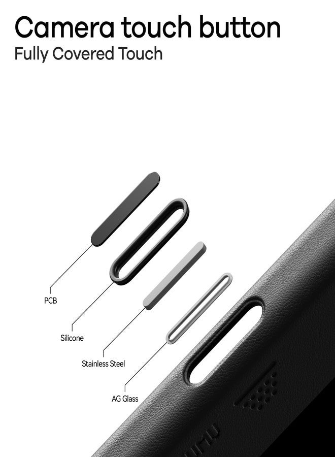 Aulumu A17 Vegan Leather Case for iPhone 17 Pro Max Case | Soft & Lavish Touch | CoolHyper Real Cooling | Compatible with MagSafe (White) - Image 5