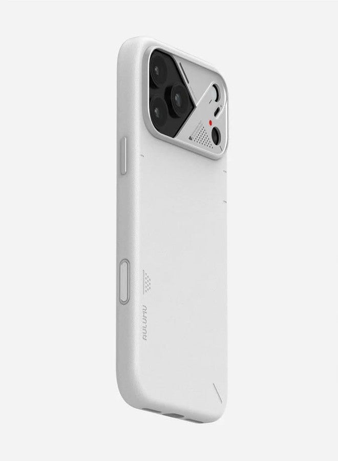 Aulumu A17 Vegan Leather Case for iPhone 17 Pro Max Case | Soft & Lavish Touch | CoolHyper Real Cooling | Compatible with MagSafe (White) - Image 4
