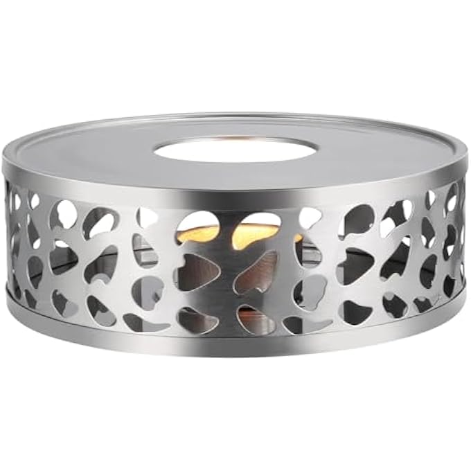 YARDHOBI Teapot Warmer Brushed Stainless Steel Tea Warmer With Tealight Holder Stainless Steel Candle Base Coffee Tea Warmer For Glass Teapot Stainless Steel Teapot Ceramic Teapot And Other Heatproof Dish - Image 1