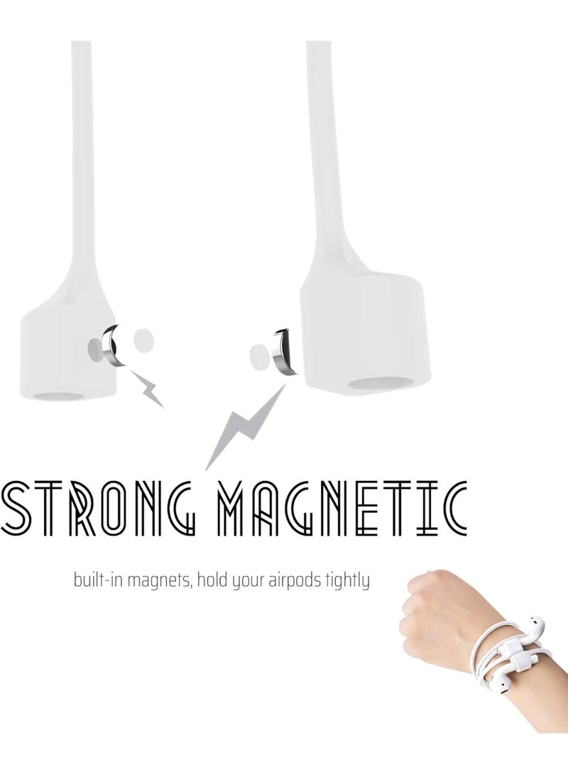Super strong magnetic AirPods Pro anti-loss lanyard, sports lanyard, compatible with AirPods 4th generation, 3rd generation Pro 3 2 1 (white + pink + black) - Image 3
