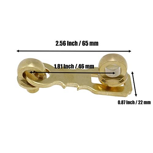 Chinflly Gate Latch Light Brass Heavy Duty Door Lock Latch with Screws Cabinet Locks for Closet Shed Boxes Padlock Hasp - Image 2