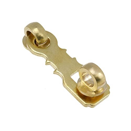 Chinflly Gate Latch Light Brass Heavy Duty Door Lock Latch with Screws Cabinet Locks for Closet Shed Boxes Padlock Hasp - Image 1