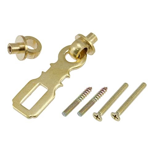 Chinflly Gate Latch Light Brass Heavy Duty Door Lock Latch with Screws Cabinet Locks for Closet Shed Boxes Padlock Hasp - Image 5