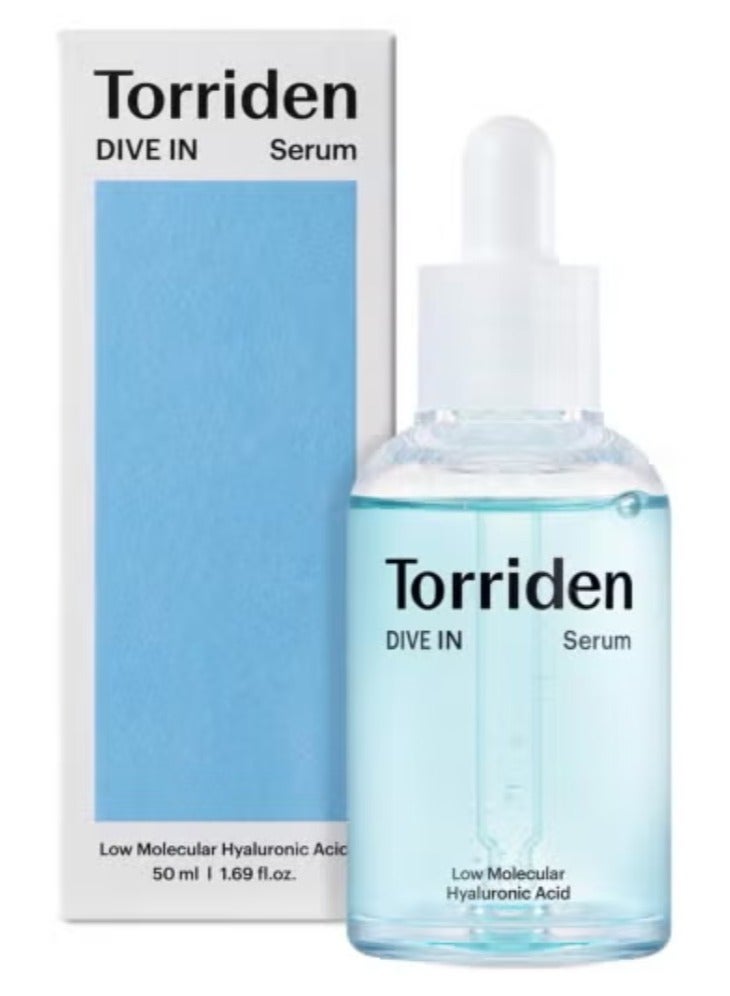 Torriden DIVE-IN Low-Molecular Hyaluronic Acid Serum, 1.69 fl oz | Fragrance-free Face Serum for Dry, Dehydrated, Oily Skin | Vegan, Clean, Cruelty-Free Korean Skin Care - Image 1