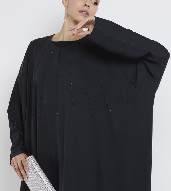 ROZA Stylish Bahraini Design Stone Work Abaya - Image 4