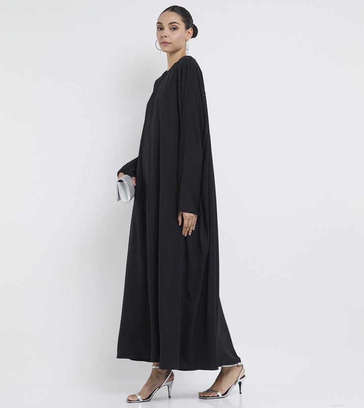 ROZA Stylish Bahraini Design Stone Work Abaya - Image 3