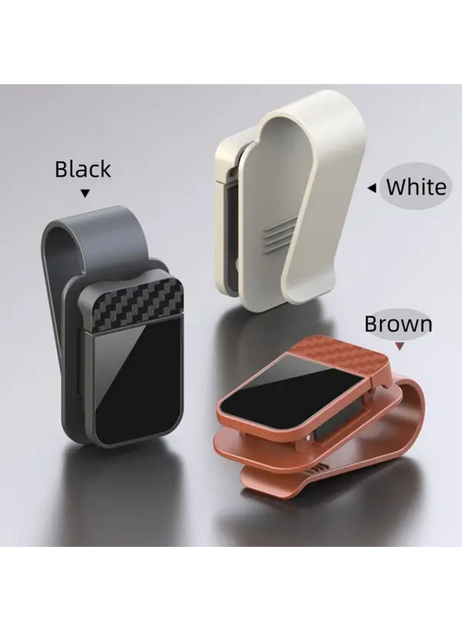 Black Car Sunglasses Clip Holder 1pc Universal Sun Visor Organizer PVC Storage - Image 4