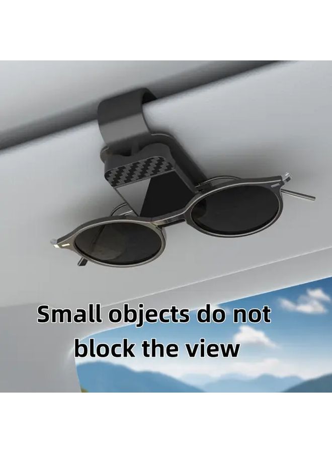 Black Car Sunglasses Clip Holder 1pc Universal Sun Visor Organizer PVC Storage - Image 3