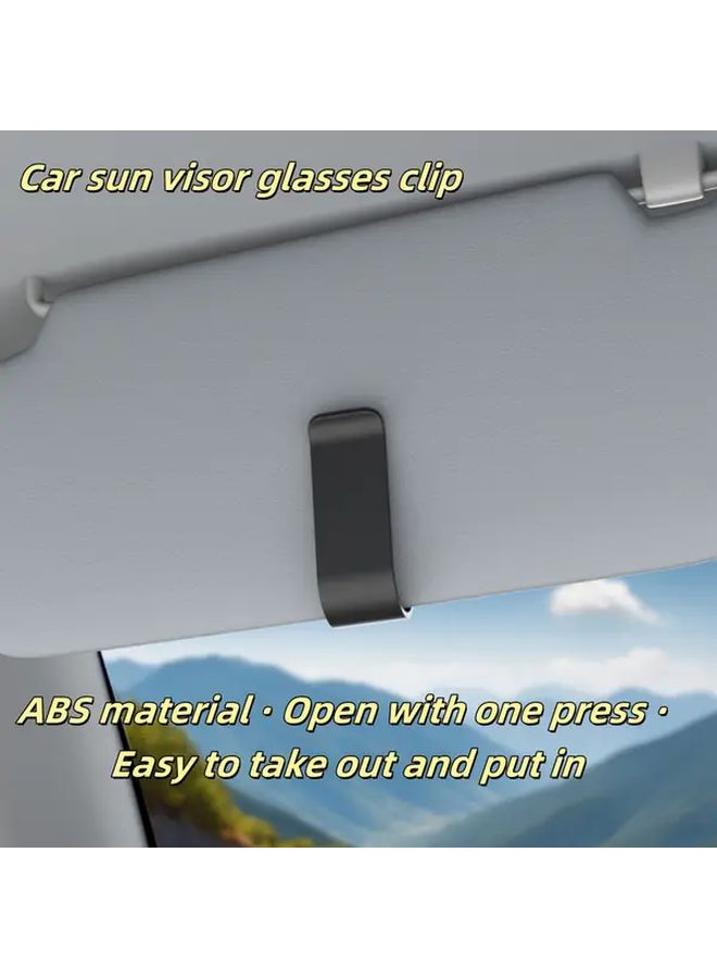 Black Car Sunglasses Clip Holder 1pc Universal Sun Visor Organizer PVC Storage - Image 5