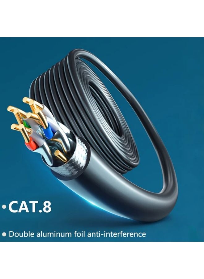 Cat8 Ethernet Cable 40Gbps 2000MHz 1m 3 3 Feet Heavy Duty High Speed Network Cable - Image 3