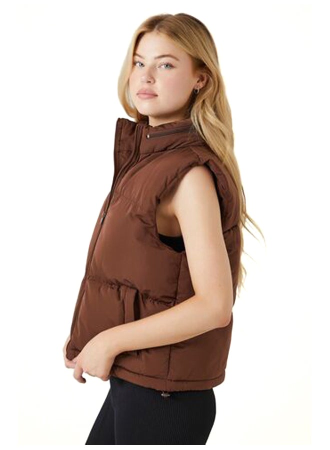 FOREVER 21 Zip-Up Puffer Vest  - Image 3