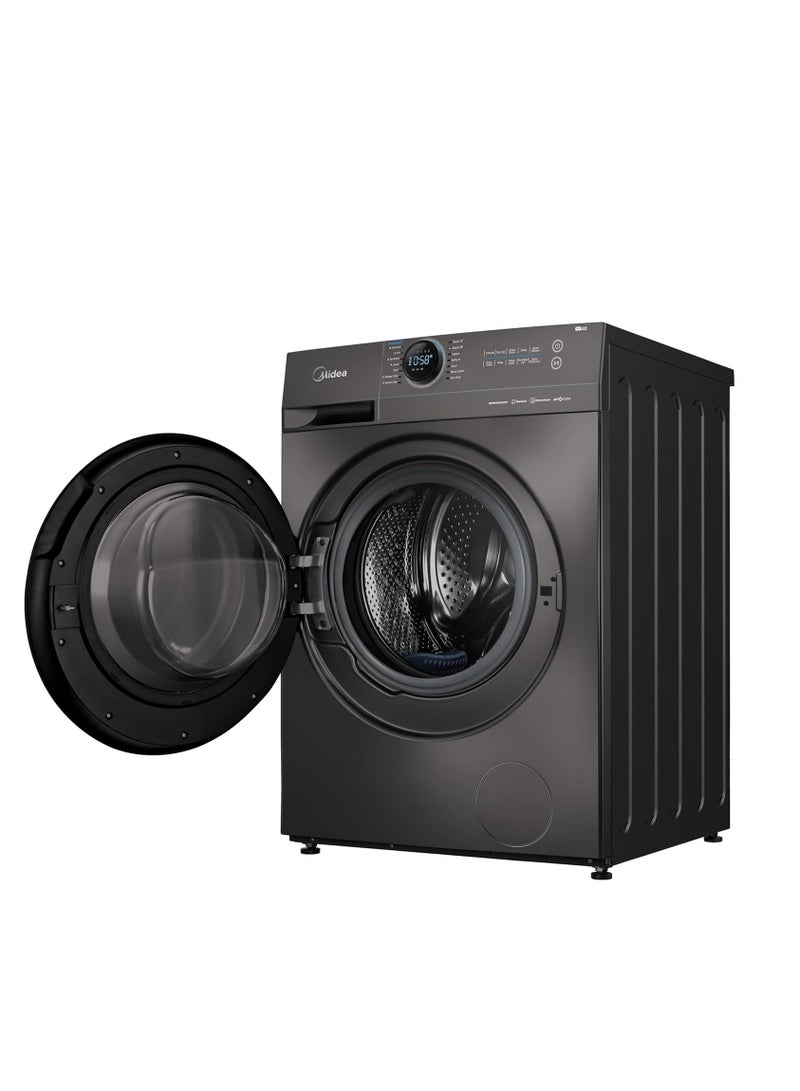 Midea Automatic Washing Machine Front Load 9 kilograms 1400 RPM Inverter motor and steam function 15 Washing programs MF200W90B/TT 9 kg MF200W90B/TT Titanium Gray - Image 3
