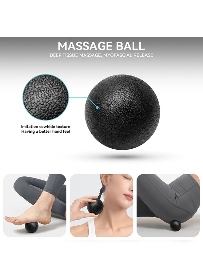 5 in1 Foam Roller Set for Deep Tissue Muscle Massage, High Density Fitness Exercise Foam Roller, Massage Roller, Massage Ball, Resistance Band