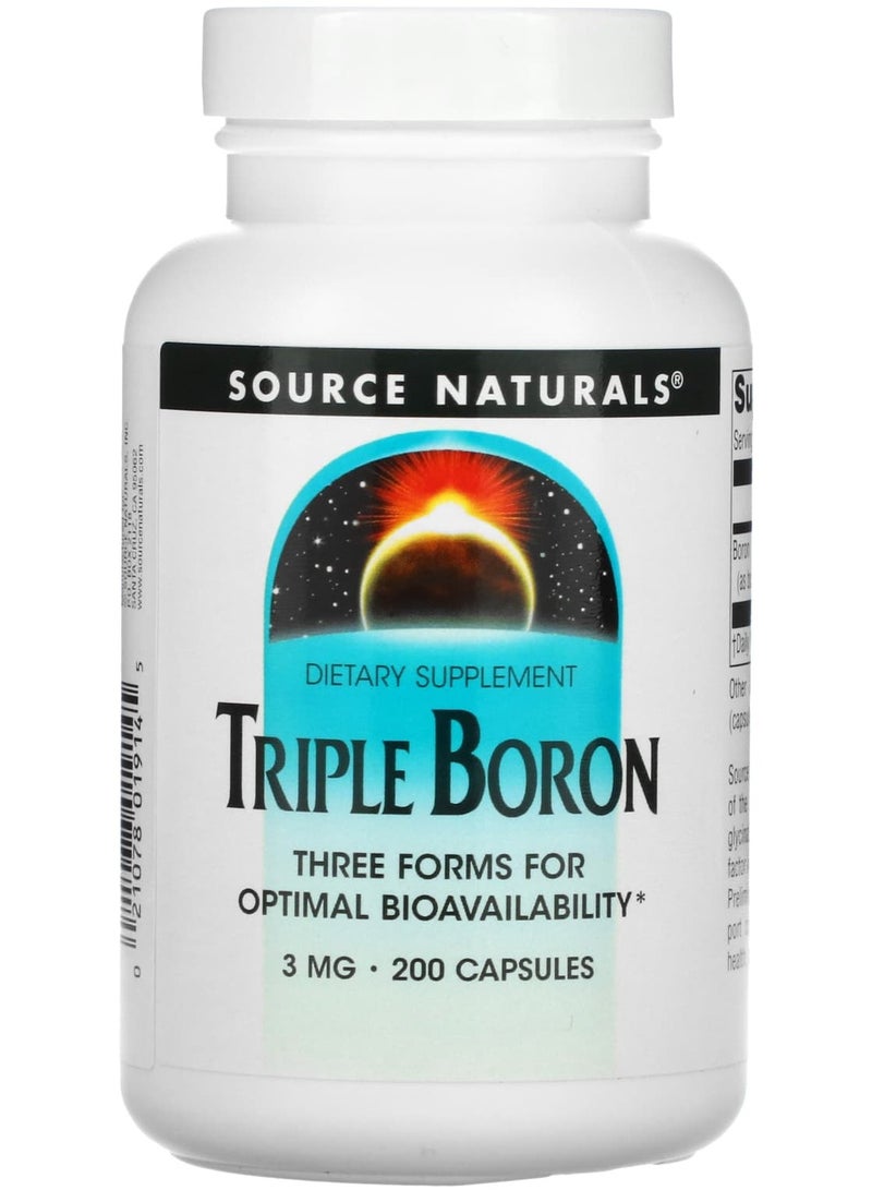 Triple Boron, 3 mg, 200 Capsules