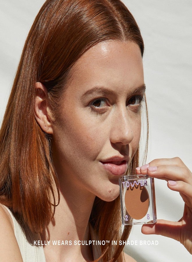 تاور 28 سكلبتينو كريم كونتور وبرونزر ناعم غير لامع - مكياج وجه نظيف وخالٍ من القسوة - آمن على البشرة الحساسة - الدرجة: واسعة، فاتحة مع درجات تحتية محايدة، 4.5 مل / 0.16 أونصة سائلة - Image 4