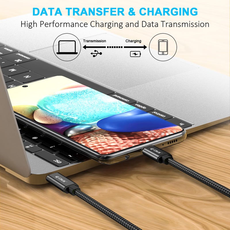 CBUS 10ft USB C to C Fast Charging Cable Heavy-Duty Braided Cord Compatible with iPhone 17/16/15/Pro/Max/Plus, iPad Pro/Air, Galaxy S26/S25/S24/Plus/Ultra/FE, Google Pixel, TCL Type C (Black) - Image 5