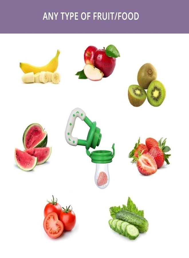 MALAN BPA Free Veggie Feed Theether for Baby, Silicone Food/Fruit Nibble, Soft Pacifier/Feeder for Baby (9+ Months Babies)- Multicolour (Pack of 1) - Image 5