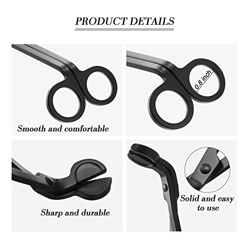 LDAOS Candle Wick Trimmer, Candle Wick Cutter, Wick Shear, Wick Cutter Scissor (Matte Black) - Image 4