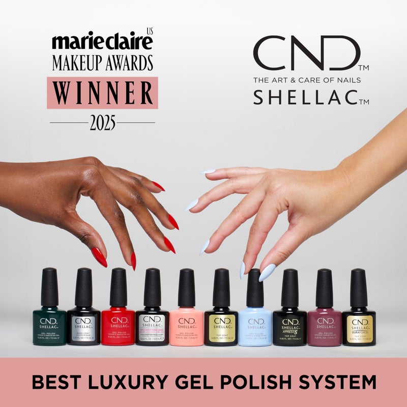 CND Shellac Gel Nail Polish, Long-lasting Nail Paint Color with Curve-hugging Brush, 155 Tutti frutti, 0.25 fl oz - Image 3