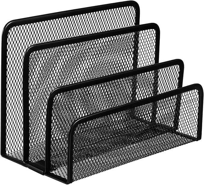 Mesh Vertical File Organizer Holder Sturdy Open Design Safe Corners Office Classroom Storage 1 Pack - Image 1