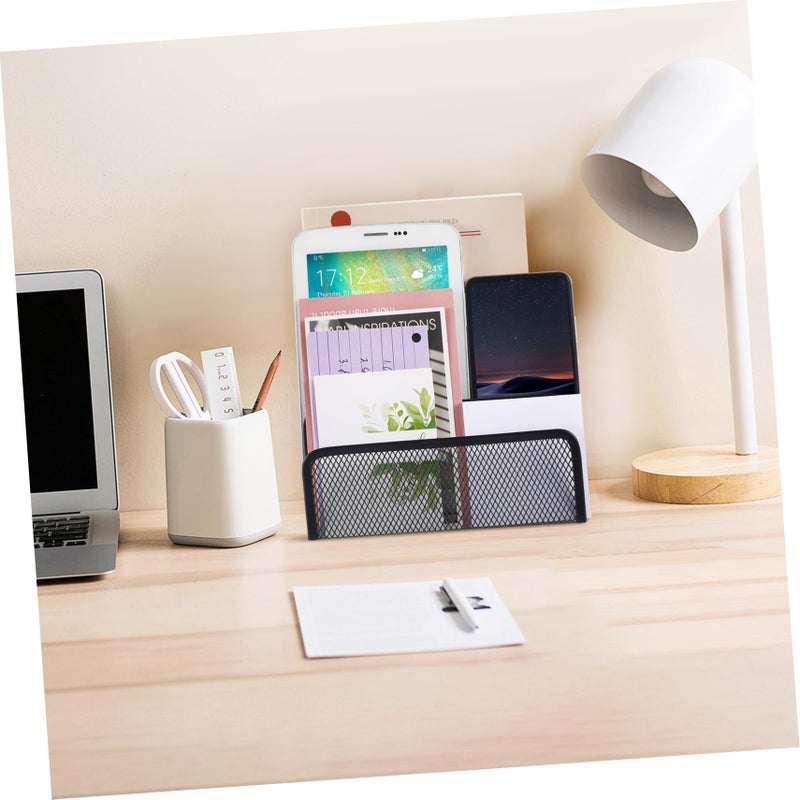 Mesh Vertical File Organizer Holder Sturdy Open Design Safe Corners Office Classroom Storage 1 Pack - Image 4