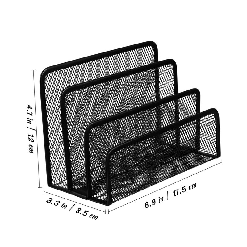 Mesh Vertical File Organizer Holder Sturdy Open Design Safe Corners Office Classroom Storage 1 Pack - Image 3