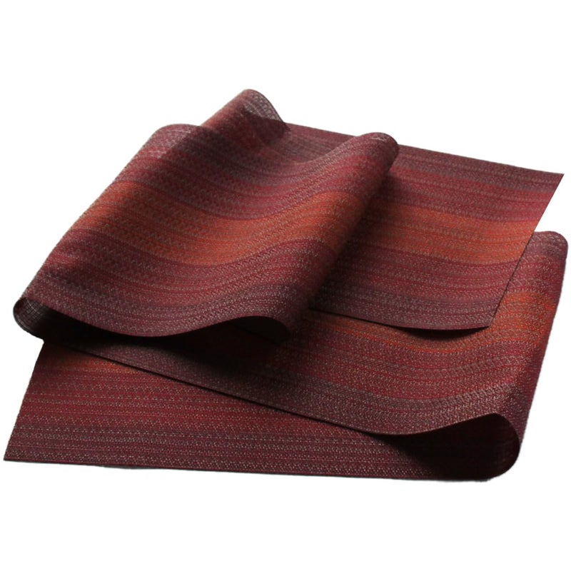 PIGCHCY 72 inches Table Runner Table Centerpiece  Heat Resistant Vinyl Woven Washable Table Mats Sets (Scarlet Red) - Image 3
