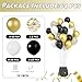 Janinus Black Gold Balloons 12 Inch Metallic Gold Black White Confetti Balloons New Year Eve Balloons for Birthday Wedding Graduation New Years Anniversary Party Decorations - Image 4