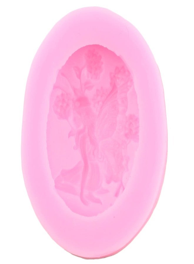 ZiXiang Cameo Picture Frame Silicone Molds Frame Lady Avatar Fondant Mold Angel Fairy Chocolate Molds For Cake Decoration Cupcake Topper Candy Gum Paste Set Of 4 - Image 5