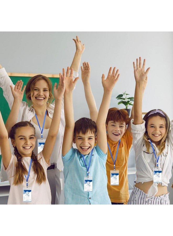 شير 400 قطعة من الحبل وحامل شارة الهوية، حامل شارة اسم واضح مقاوم للماء، حبل كروز مع مشبك شارة الرقبة (متعدد الألوان 3.74 بوصة × 3.15 بوصة) - Image 4