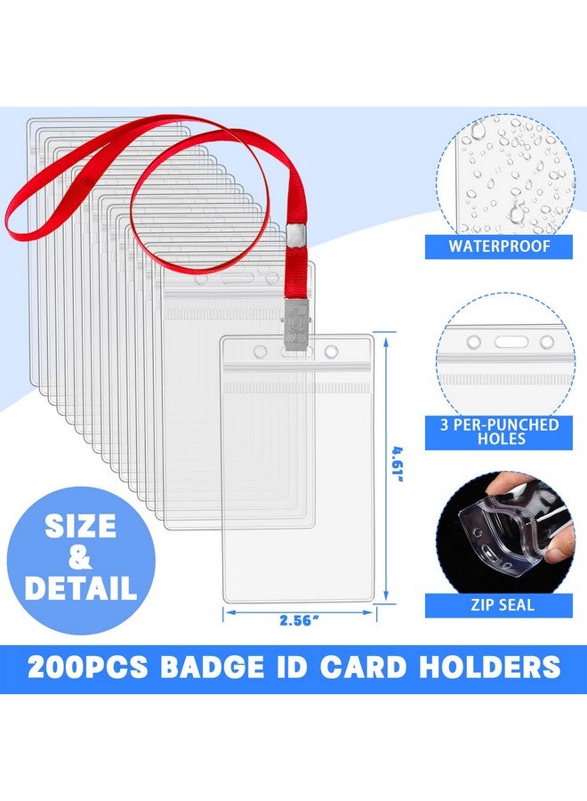 شير 400 قطعة من الحبل وحامل شارة الهوية، حامل شارة اسم واضح مقاوم للماء، حبل كروز مع مشبك شارة الرقبة (متعدد الألوان 3.74 بوصة × 3.15 بوصة) - Image 5