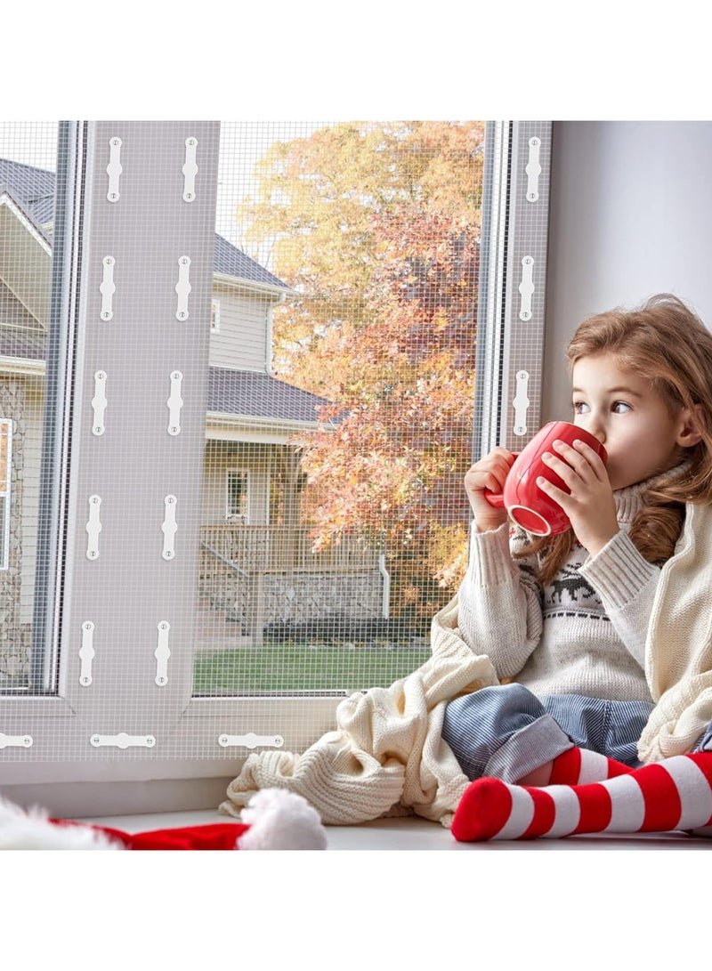 KASTWAVE شريط مغناطيسي لشاشة 24 قطعة، شريط مغناطيسي لشبكة الحشرات للنوافذ، شرائط مغناطيسية ذاتية اللصق لشبكات النوافذ الطائرة، ستائر شبكية، ستائر أبواب، تمنع دخول الحشرات/ الذباب - Image 3