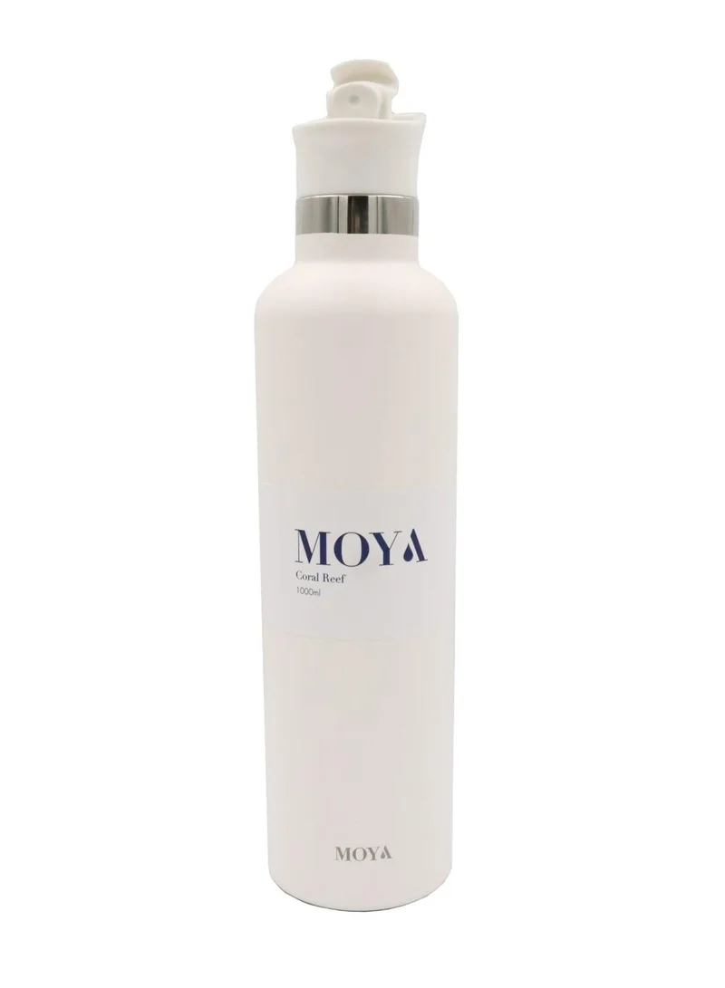 MOYA Moya "Coral Reef" 1L Insulated Sustainable Water Bottle White Spout Lid