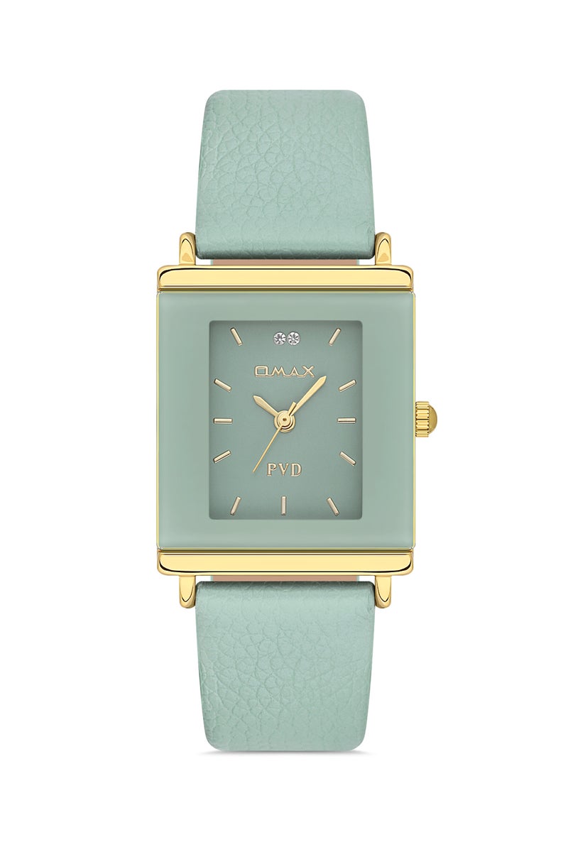 OMAX ساعة معصم نسائية | تناظرية | حزام جلد | تصميم أنيق - Image 1