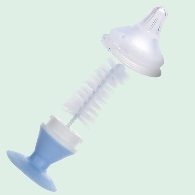 Children Pacifier Brush Milk Bottle Water Cup Cleaning Brush Can Stand Milk Bottle Brush Function Two in One - Image 3