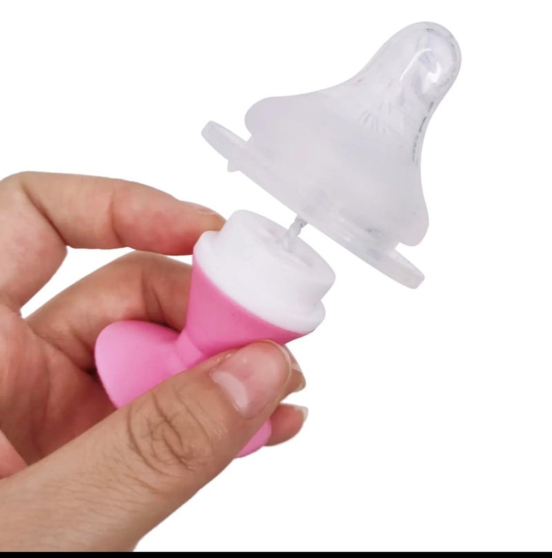 Children Pacifier Brush Milk Bottle Water Cup Cleaning Brush Can Stand Milk Bottle Brush Function Two in One - Image 4