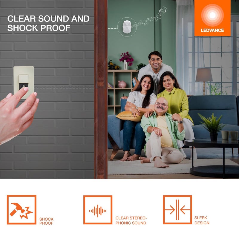 LEDVANCE Doorbell | 16 Tunes | Clear Sound | Sleek Design | 1 Year Warranty - Image 3