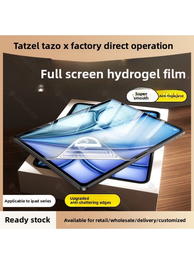 Applicable To For Apple IPad11 Tempered Film 10 Generation Tablet 9 Computer Air7 Hydraulic Pro13 Inch 6 Generation 5 Protective Film-Color:【ultra Clear】 Hydrogel Film_replacement Bare Mask-Size:App - Image 2