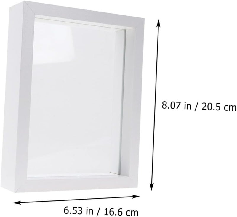 Vintage Double-sided 8-inch White Glass Photo Specimen Frame with Pressed Flower Display for Tabletop Home Décor - Image 2
