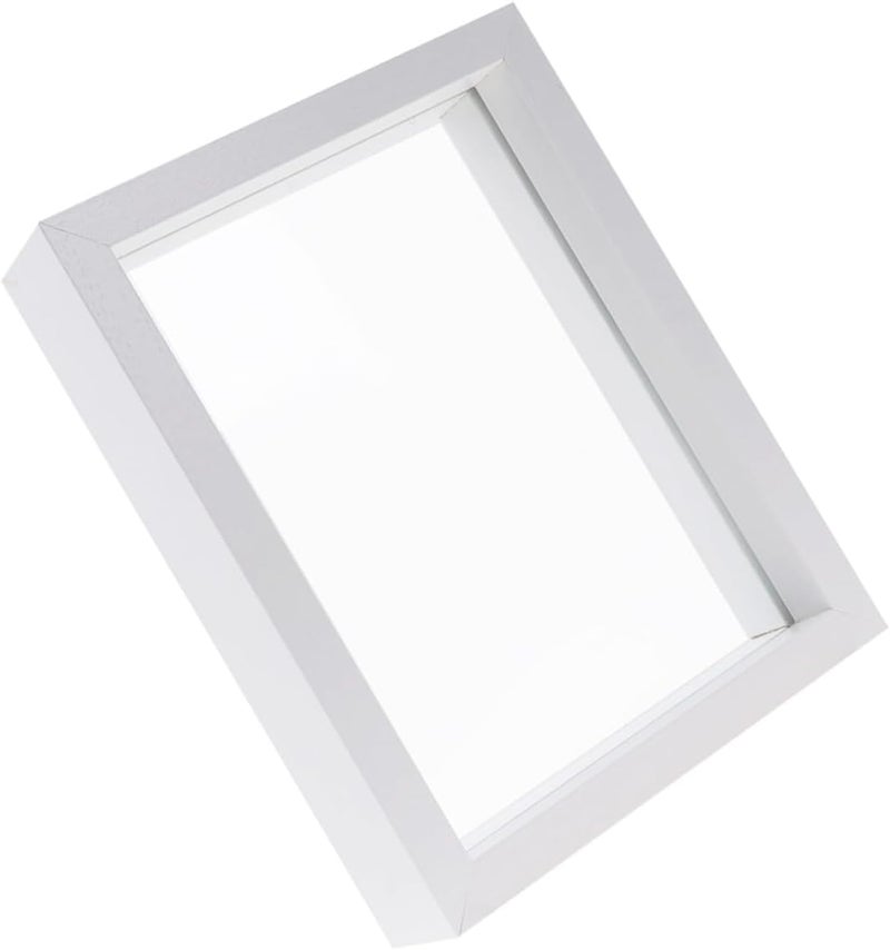 Vintage Double-sided 8-inch White Glass Photo Specimen Frame with Pressed Flower Display for Tabletop Home Décor - Image 1
