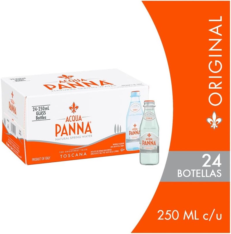 Acqua Panna مياه الينابيع الطبيعية أكوا بانّا - 24 زجاجة (250 مل لكل منها) - Image 2
