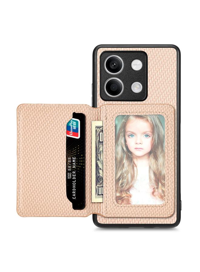 S-TOP Case For Redmi Note 13 4G Carbon Fiber Magnetic Card Bag Phone Case - Image 2