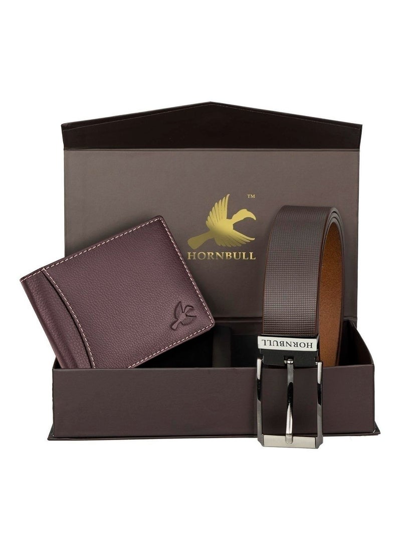 HORNBULL HORNBULL Wallet For Men | Brown Wallet and Belt Gift Hamper for Men | Leather Wallets for men | Men’s Combo Gift Set  - Image 1