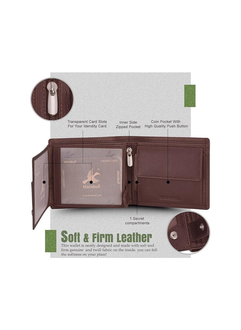 HORNBULL HORNBULL Wallet For Men | Brown Wallet and Belt Gift Hamper for Men | Leather Wallets for men | Men’s Combo Gift Set  - Image 4