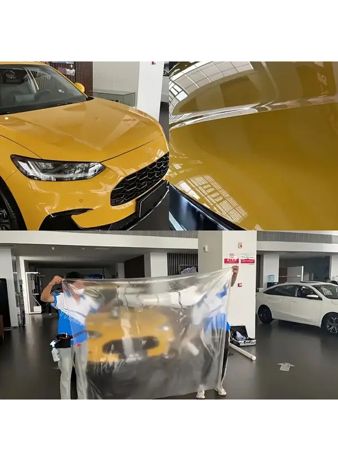 Transparent Car Paint Protection Film 19 69inch X 118 11inch Self Adhesive Durable - Image 2