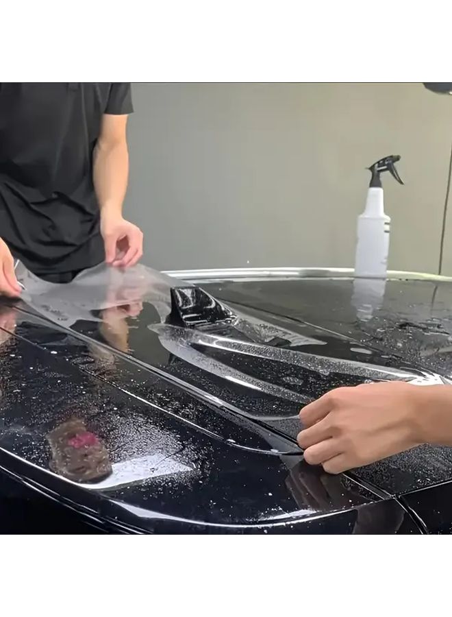 Transparent Car Paint Protection Film 19 69inch X 118 11inch Self Adhesive Durable - Image 1
