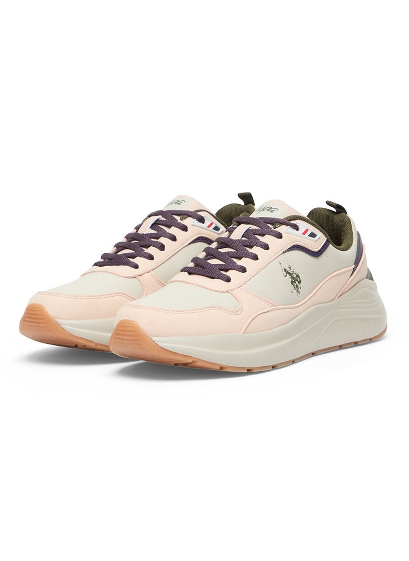 U.S. Polo Assn. Women's Beige Low-Top Sneakers - Chic Lace-Up Style, Everyday Casual Shoes for Versatile Outfits  - Image 3