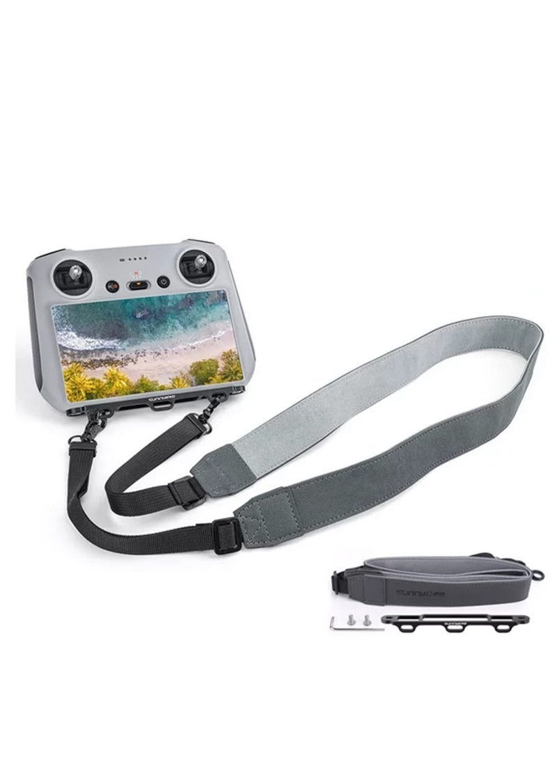 For Mini 3 PRO Lanyard Neck Strap PU Leather Hanging Rope with CNC Aluminum Buckle for DJI RC Remote Control Drone Accessories Durable Multi Purpose Switchable Storage  - Image 1